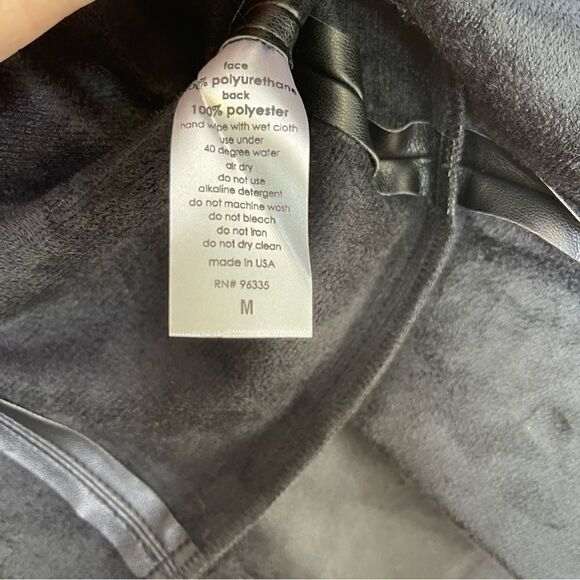 susana Monaco Faux Leather Ruffle Mini Dress Black M - Picture 5 of 5